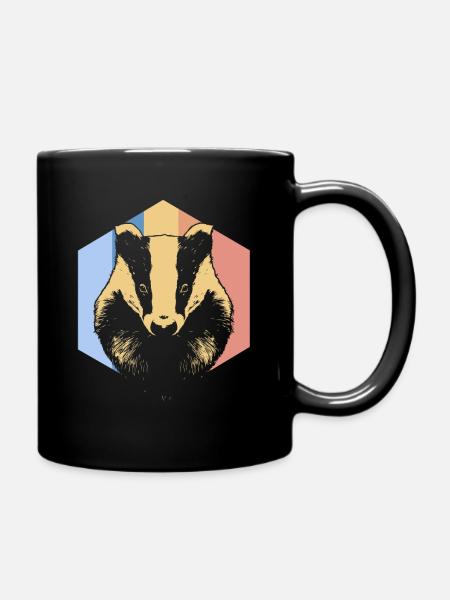 Dachs - Tasse einfarbig - Schwarz