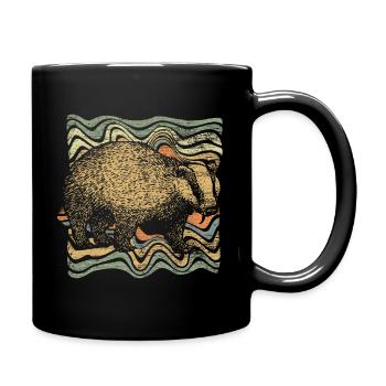 blaireau - Mug uni - noir - Droite