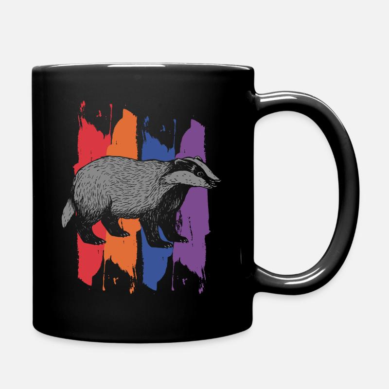 Badger - Full Colour Mug - black