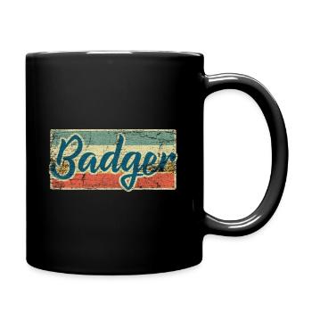 Dachs - Tasse einfarbig - Schwarz - Rechts