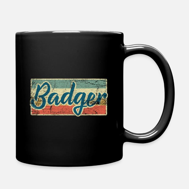 Badger - Full Colour Mug - black