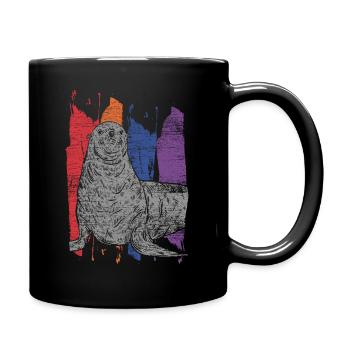 Robbe - Tasse einfarbig - Schwarz - Rechts