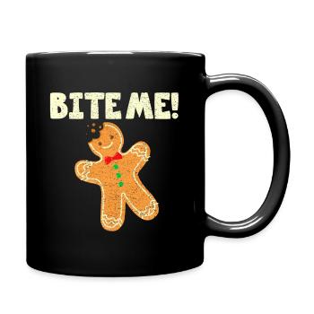 Bite me Christmas - Full Colour Mug - black - Right