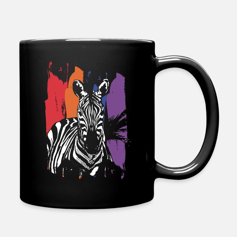 Zebra - Tasse einfarbig - Schwarz