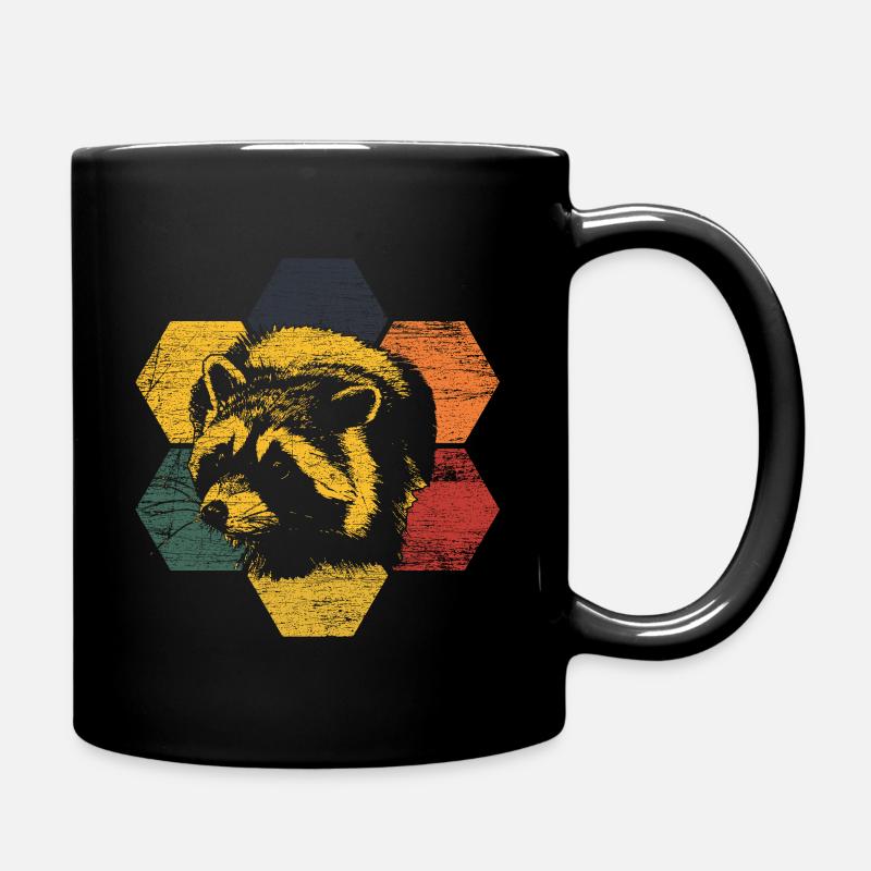 Waschbär - Tasse einfarbig - Schwarz