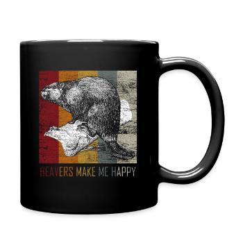 Biber - Tasse einfarbig - Schwarz - Rechts