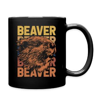 Biber - Tasse einfarbig - Schwarz - Rechts