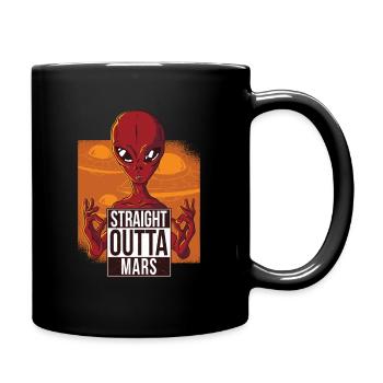 Alien Straight outta mars - Full Colour Mug - black - Right