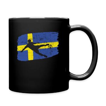Schweden Fußball Land Geschenkidee - Full Colour Mug - black - Right