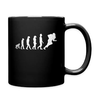 Football Evolution American Football Geschenk - Tasse einfarbig - Schwarz - Rechts