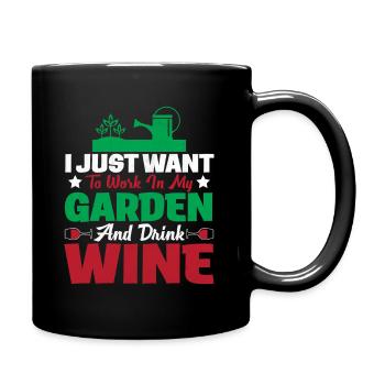 Jardin et vin fleurs jardinage plante de jardinage - Mug uni - noir - Droite