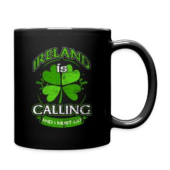 Irland - Tasse einfarbig - Schwarz - Rechts