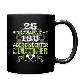 Dart 26 Are Not 180 Darts Player Darts Classic - Full Colour Mug - black - Right