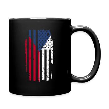 Tschechien - Tasse einfarbig - Schwarz - Rechts