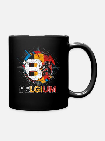 Belgien - Tasse einfarbig - Schwarz