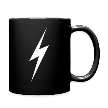 Blitz - Tasse einfarbig - Schwarz - Rechts