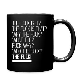 Fuck - Tasse einfarbig - Schwarz - Rechts