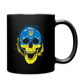 Ukraine Kiev Maidan country gift nation skull - Full Colour Mug - black - Right