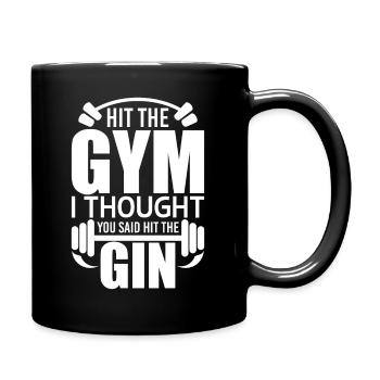 Gym Gin Alcool - Mug uni - noir - Droite