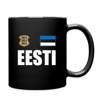 Estland - Tasse einfarbig - Schwarz - Rechts