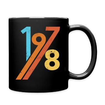 1978 VINTAGE RETRO BIRTHDAY YEAR - Full Colour Mug - black - Right
