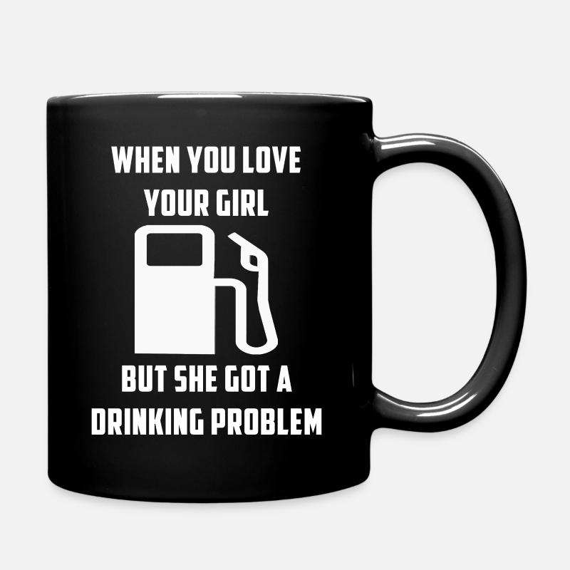 Drinking Problem Lustige Auto Sprüche Tuning Love - Tasse einfarbig - Schwarz