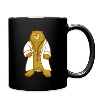 Doktor Bär Arzt Teddybär Geschenk - Tasse einfarbig - Schwarz - Rechts