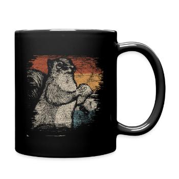 squirrel - Full Colour Mug - black - Right