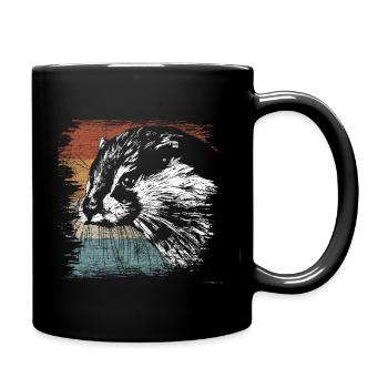 Otter Marten ferret - Full Colour Mug - black - Right