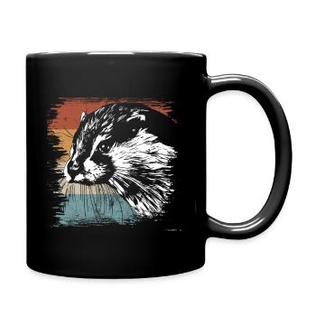 Otter - Tasse einfarbig - Schwarz - Rechts