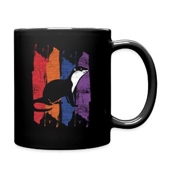 loutre - Mug uni - noir - Droite