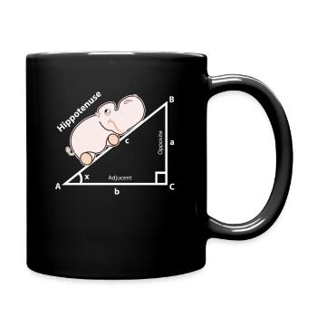 Hippopotame - Mug uni - noir - Droite