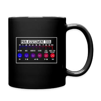 Nurse pain scale - Full Colour Mug - black - Right
