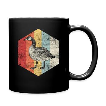 Gans - Tasse einfarbig - Schwarz - Rechts