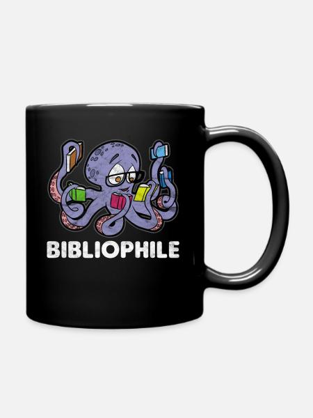 Leseratte Buecher Buecherwurm Lesen - Tasse einfarbig - Schwarz