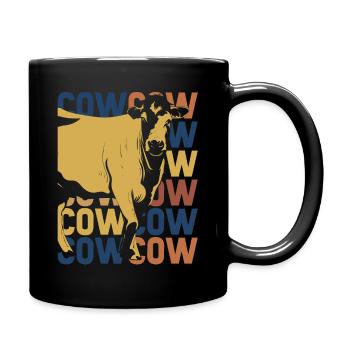 Vache - Mug uni - noir - Droite