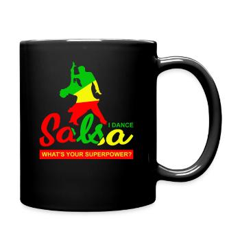 Salsa tanzen - Tasse einfarbig - Schwarz - Rechts