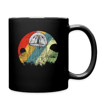 Qualle - Tasse einfarbig - Schwarz - Rechts