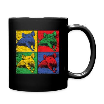 Mouse animal - Full Colour Mug - black - Right