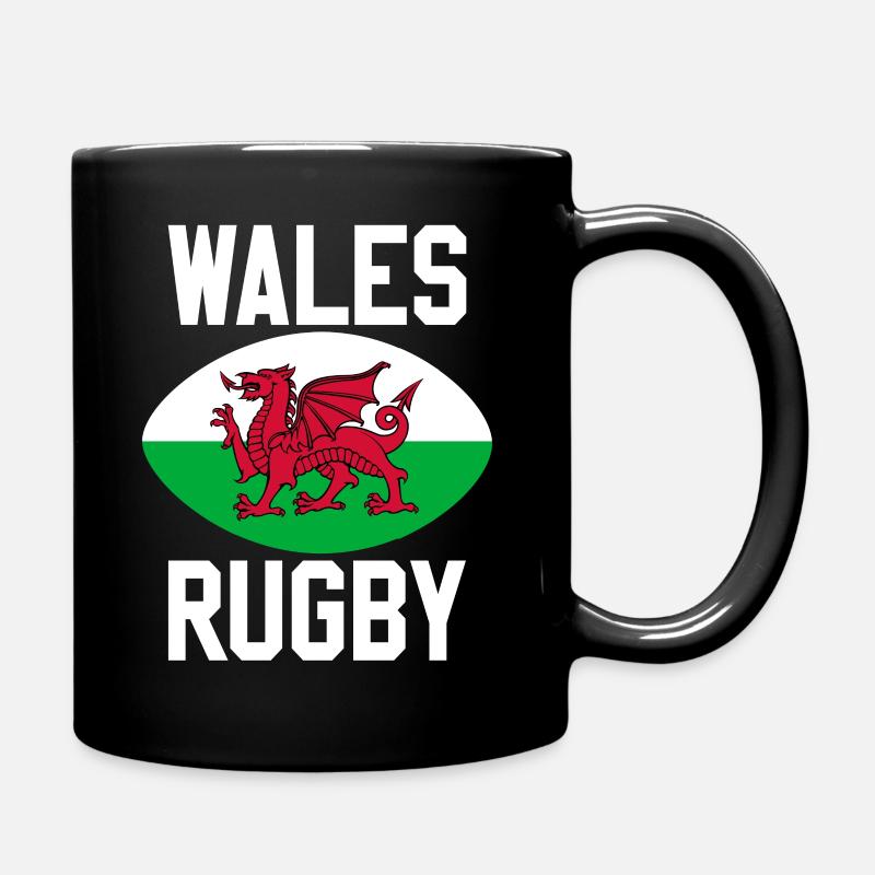 Rugby Wales - Full Colour Mug - black