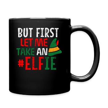 Elfie, jeu de mots - Mug uni - noir - Droite