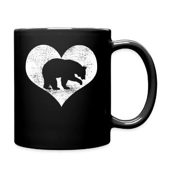 Herz Baer - Tasse einfarbig - Schwarz - Rechts