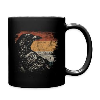 Rabe - Tasse einfarbig - Schwarz - Rechts
