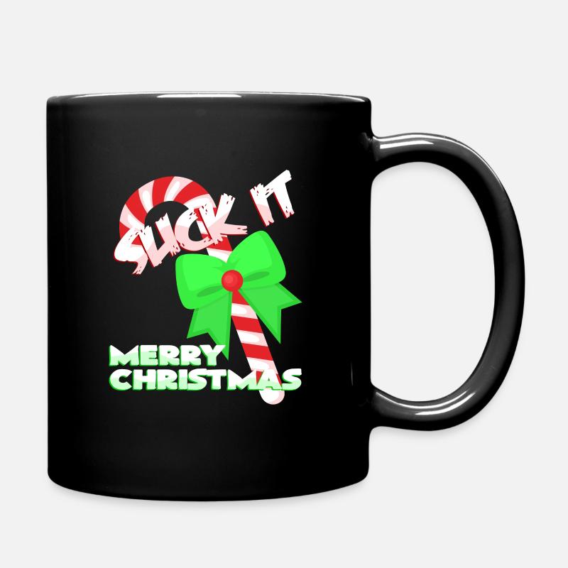 Zuckerstange Weihnachten - Tasse einfarbig - Schwarz