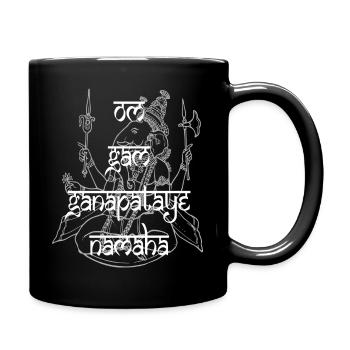 Ganesha Mantra - Full Colour Mug - black - Right