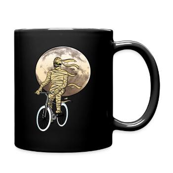 Momie Vélo Pleine Lune Espace Espace Halloween - Mug uni - noir - Droite