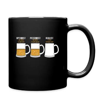 Realisten zitieren TShirt Design Beer Glass - Tasse einfarbig - Schwarz - Rechts