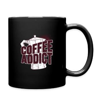 funny coffee bean bean caffeine statement - Full Colour Mug - black - Right