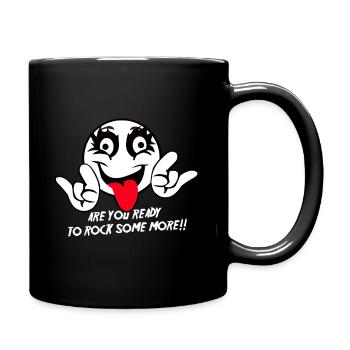 Rocker Hard Rock E-Gitarre Konzert Geschenk - Tasse einfarbig - Schwarz - Rechts