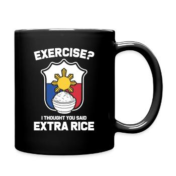Drapeau philippin cadeau de riz supplémentaire philippin - Mug uni - noir - Droite